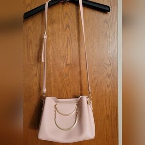 Forever 21 Light Pink Crossbody Bag with Gold Accents